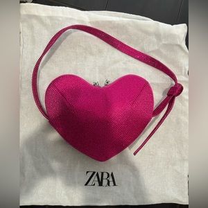 Rhinestone heart shaped bag